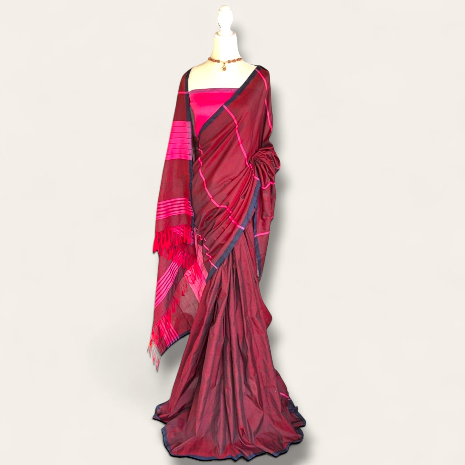 Cotton Polyester Mixed Handloom Saree